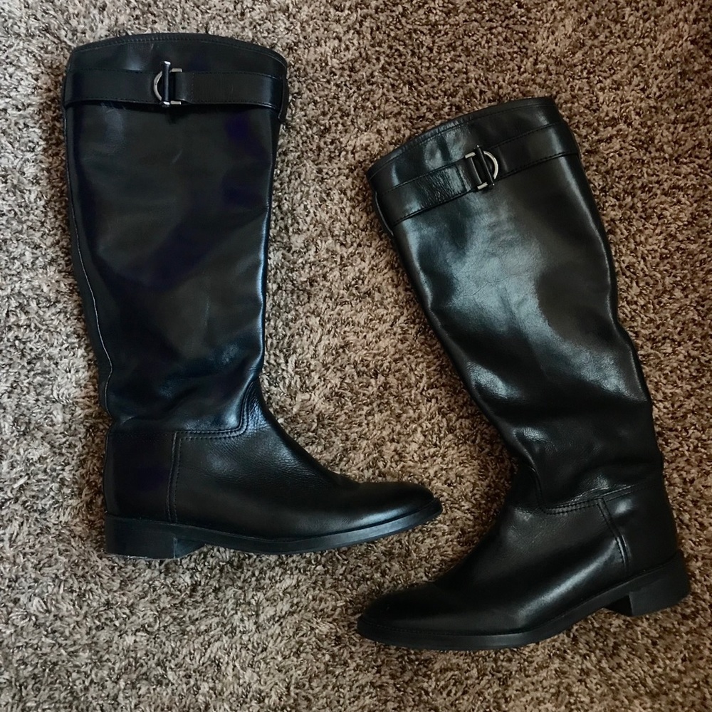 Tory Burch Leather Riding Boots